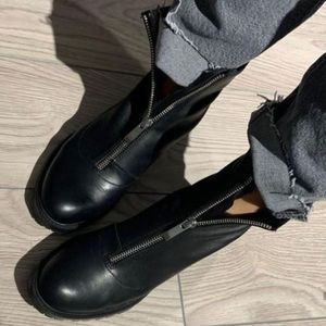 Zara leather boots size 9
